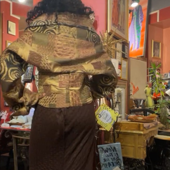 Tapestry Crop Jacket and Hat - Picture 2 of 6